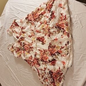 Flowered lace dress.